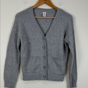 Abound Women's XS Cardigan Sweater Knit Light Gray Academic Collegiate